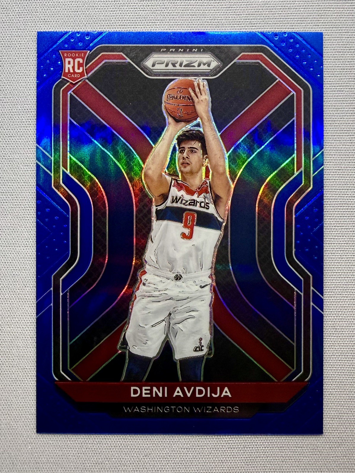 2020-21 Panini Prizm Deni Avdija Prizm True Blue Rookie RC /199 #290