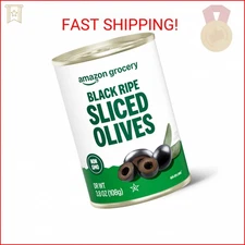 Amazon Grocery, Black Ripe Sliced Olives, 3.8 Oz (Previously Amazon Fresh, Packa