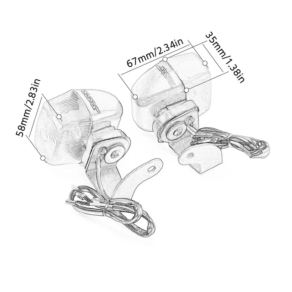 Front Turn Signals Light Indicator Lamp For HONDA XR250R XR400R 1996-2004 Amber - Image 2 of 4