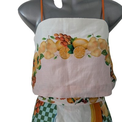 NWT Antonio Melani Sz 2 CLIO Collection Citrus Crop Top $129