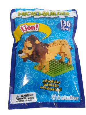 Grin Studios Micro-Builder Mini Building Set Lion (New/Free Shipping)