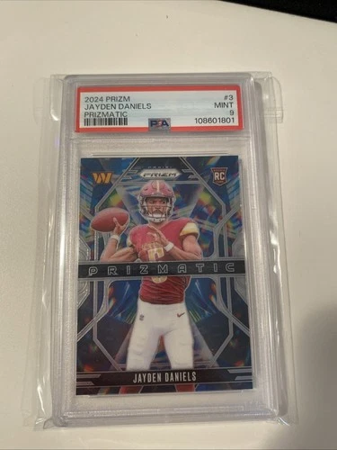 Panini 2024 Prizm Prizmatic Jayden Daniels Rookie RC #3 PSA 9 Commanders