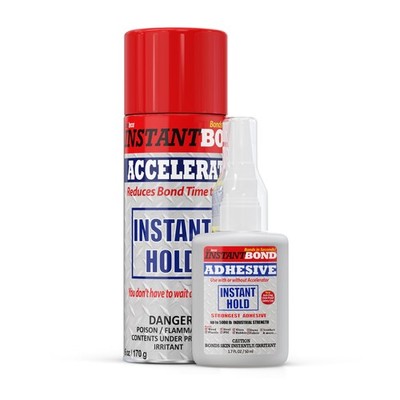 Instant Bond Super Fast Strongest Glue & Accelerator Small Kit 50ml/170g