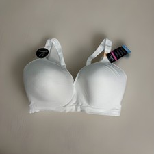 Bali Comfort Revolution Wireless Bra DF3463 Size 42DD White New Cool Comfort