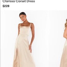 NWOT Show me your mumu Clarissa Corset Dress bridesmaid champagne