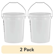2 pack United Solutions 5 Gallon Round Utility Bucket, Comfort Handle, 1 Each