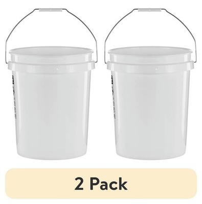 2 pack United Solutions 5 Gallon Round Utility Bucket, Comfort Handle, 1 Each