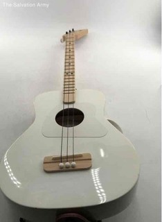Loog Pro Children White Beginner 3 String Basswood Acoustic Guitar
