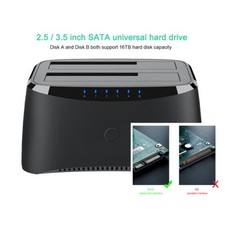 Startech SDOCK2U33V SATA HARD DRIVE DOCKING STATION 2.5 3.5 HDD SSD USB 3.0 DOCK