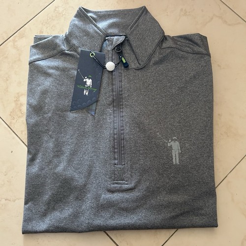 William Murray Golf Chip Shot Quarter Zip Pullover Gray size Small