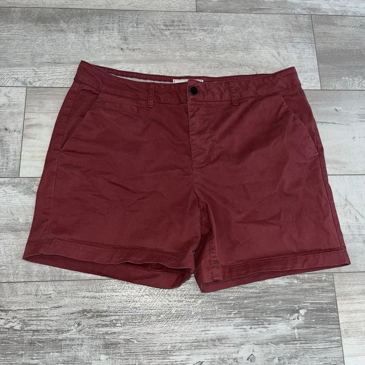 Short En Jean Fat Face Darley - Rose Corail Stretch - Taille 10 Femme - Très Bon état