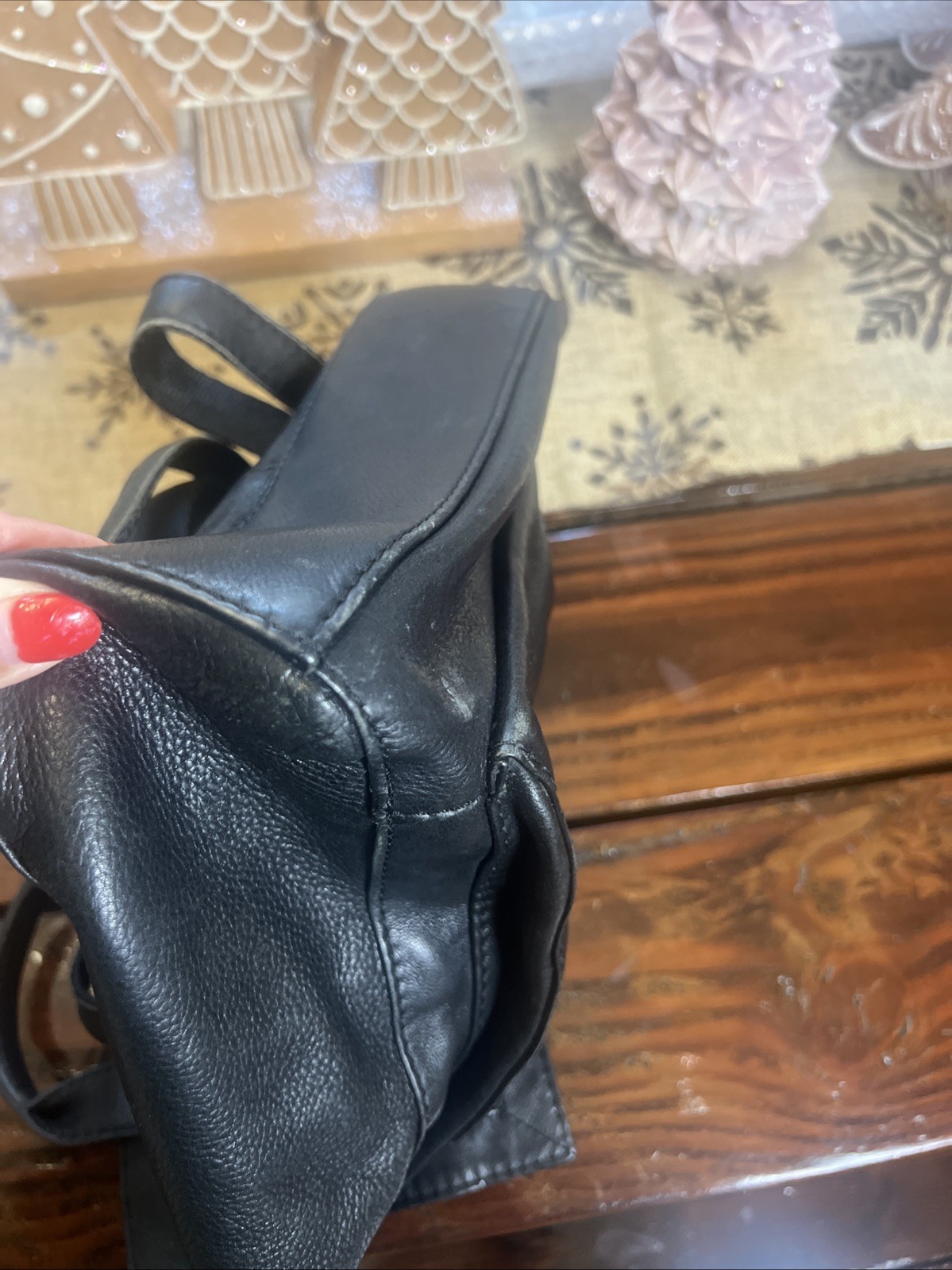 American Leather Co Genuine Super Soft Leather Backpack Black