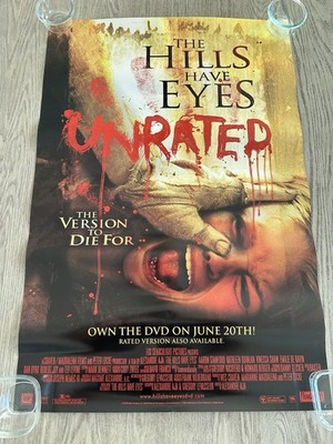 THE HILLS HAVE EYES UNRATED ORIGINAL POSTER - OWN THE DVD 2006 - 26.5 x 39.5