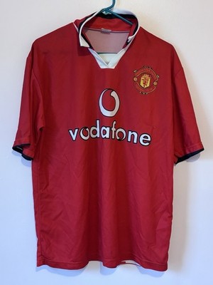 Retro Bootleg Manchester United David Beckham 7 Vodafone Jersey Size XL