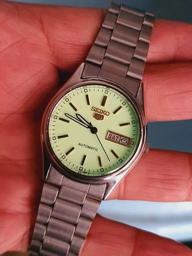 Vintage Seiko 5  Automatic Watch Luminous dial  6309  Day/Date @Japan