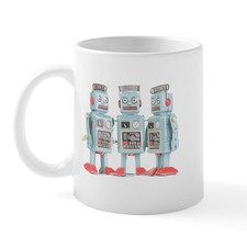 CafePress Vintage Robots Mug 11 oz Ceramic Mug (169431992)