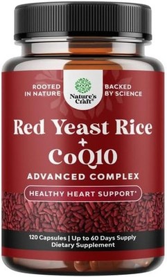 Arroz de levadura roja + CoQ10, apoyo para la salud del corazón y el colesterol