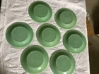 7 Vintage Fire King Jadeite Restaurant Ware 6-3/4" Bread Dessert Salad Plate