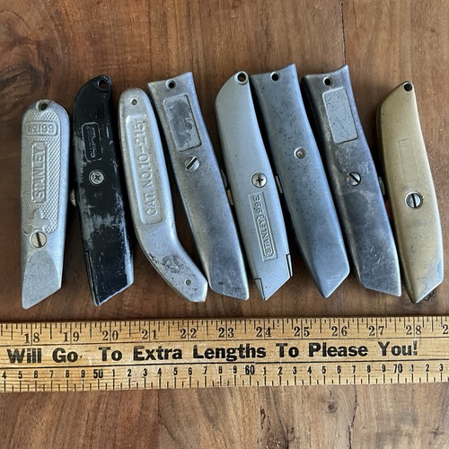 Vintage Fixed Blade Utility Knife Lot Of 8 Stanley 199 99E & More