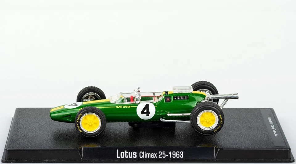 Lotus Climax 25 Jim Clark 1963 Scala 1:43 Modellino Formula 1 World Champion N°4 - Immagine 2 di 4