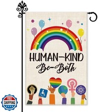 Hafhue Human Kind Be Both Welcome Garden Flag Yard Outdoor Farmho