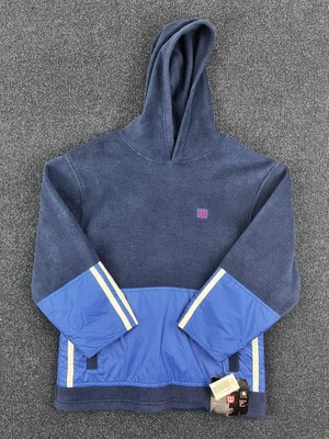 Wilson Pullover Hoodie Youth Medium 10-12 Blue Fleece Windbreaker Lined New Tags