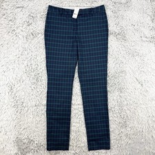 Brooks Brothers Pants Women  s 6 NWT Navy/Green Plaid Wool Academia MSRP: 148