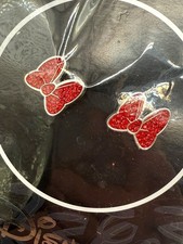 Disney Minnie Mouse Rhinestones Bow Earrings Posts NWT