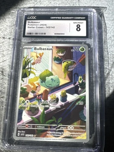 Bulbasaur 143/142 Stellar Crown - CGC Grade 8