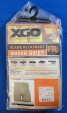 NEW 1F13X XGO TAN FIRST LAYER OF DEFENSE FLAME RETARDANT MEN'S BOXER BRIEF SMALL