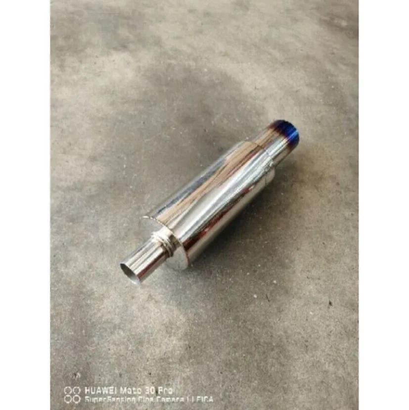 HKS HI-Power Titanium Face Blue Exhaust Muffler Inlet 3" Outlet 4.5" Free Ship Foto 3 de 3