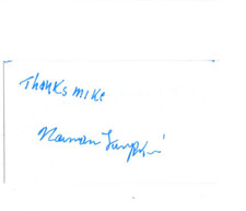 Norman Lumpkin Signed Card Autographed Baseball Negro Leagues