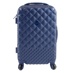 TROLLEY CAMOMILLA BLU IN ABS CON 4 RUOTE MULTIDIREZIONALI - 03305 | eBay