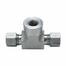 GlowShift 5/16" Transmission Cooler Feed Line T-Fitting Adapter for Temp Sensor