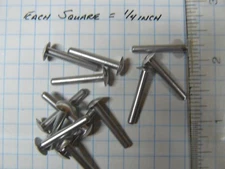 25 Solid Aluminum 1/8 X 7/8 SCA armor rivets LARP truss brazier boat repair camp