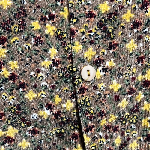 Vintage NH-2 Prairie Dress Folkwear Tan Floral 1983 Frontier Middy Single Stitch - Picture 6 of 15