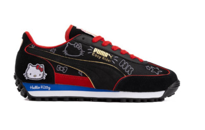 Hello Kitty x PUMA  Women's 8 Easy Rider Black For All Time Red Mountain Blue