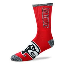 Louisville Cardinals NCAA FBF Crush Adult Deuce Crew Socks *Large