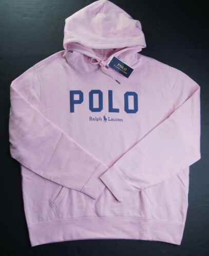 POLO RALPH LAUREN Men's Pink Cotton-Blend Logo Fleece Pullover Hoodie NEW  NWT | eBay