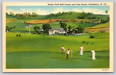 Clarksburg WV - Sunny Croft Golf Course - Club House - Golfers