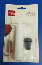 Vacu Vin Wine Saver Vacuum Pump with Wine Stopper in Original Box 