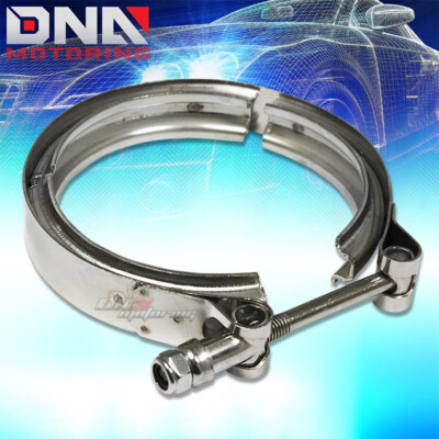 1 X 4'' STAINLESS ZINC COATED TURBO EXHAUST DOWN PIPE V-BAND QUICK CONNECT CLAMP