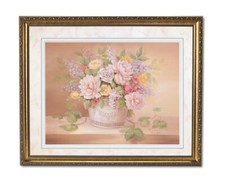 Floral Bouquet Wall Art WeSellArt VH7475Gold Gold Framed 16x20 Print