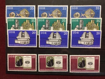 DDR 1975 MI 2061-64  275 J AKADEMIE DER WISSENSCHAFTEN **/pofr 3 kom. Sätze - Bild 1 von 4