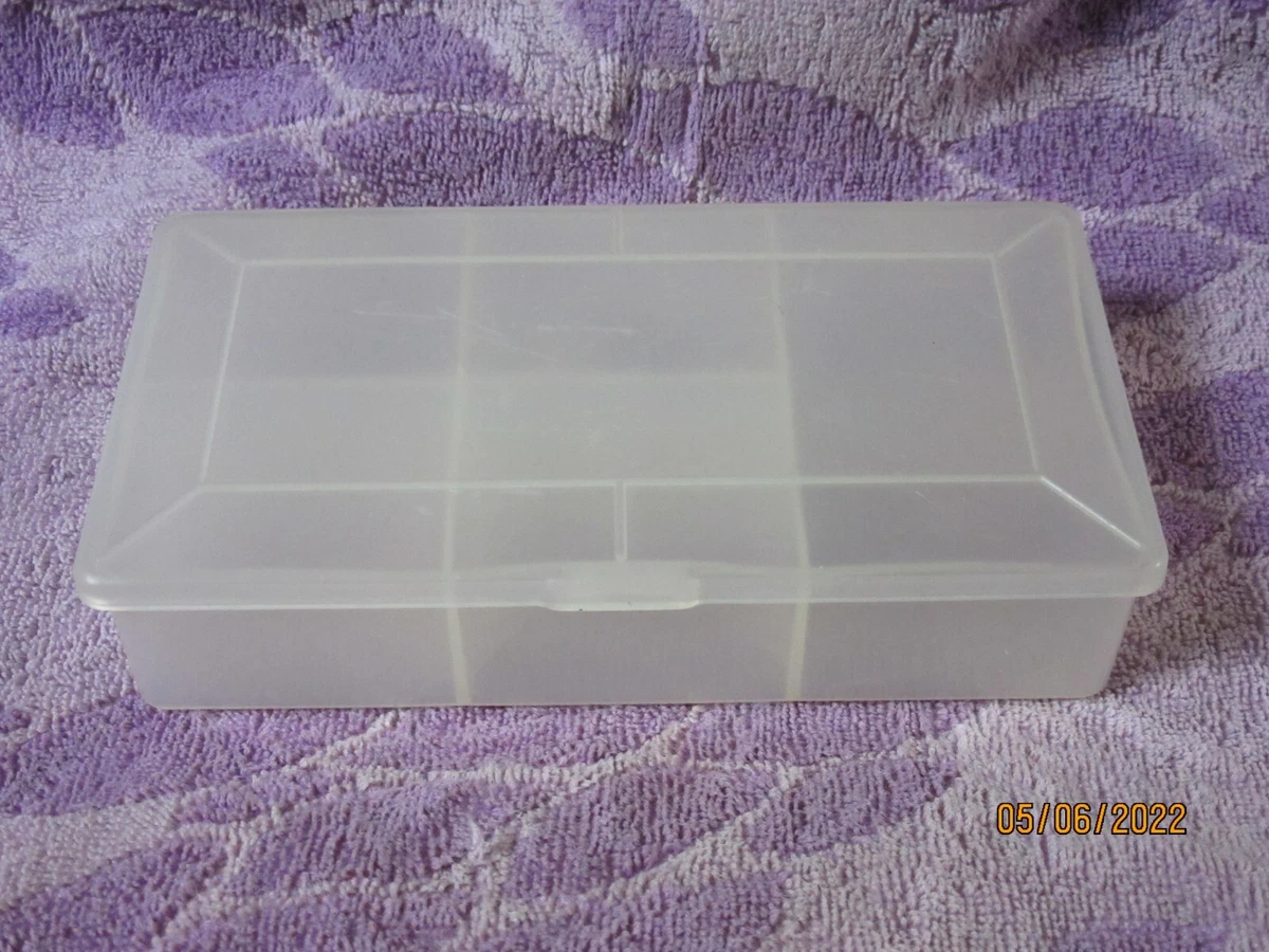 5 Compartment Semi-Opaque Plastic Storage Box Craft Organizer Used 5-PSB1