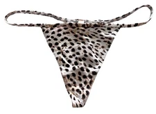 Victoria's Secret V String Panty Animal Print Arctic Cheetah M L XL