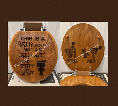 Engraved Toilet Seat Not an Internet Cafe-Funny Decor