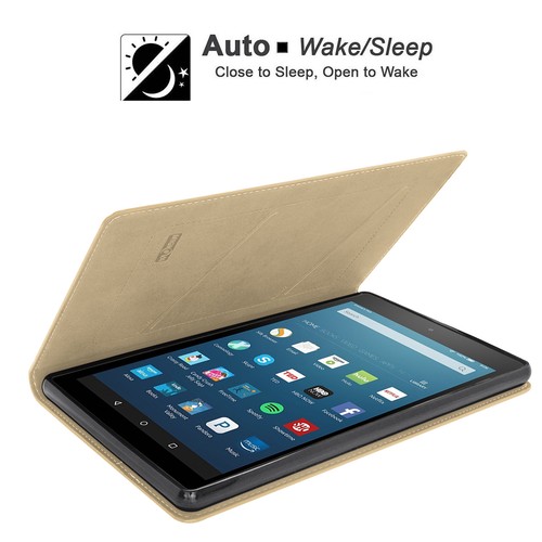 Folio Leather Cover Case Stand For Amazon All-New Fire HD 8 Tablet 8th Gen 2018 - Photo 17/37