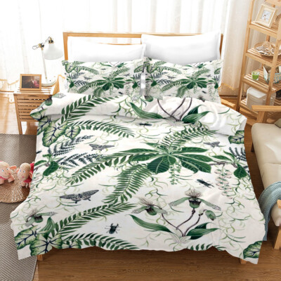 3D Butterfly Leaf Rural Quilt Cover Set Bedding Sets Pillowcases