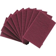 Non woven Hand Pads X Fine Maroon Scuff Compatible with Scotch Brite Pack Of 10